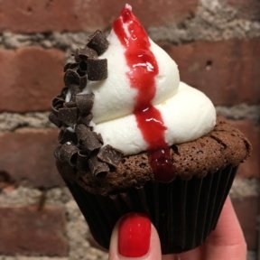 Gluten-free flourless chocolate cupcake from City Cakes